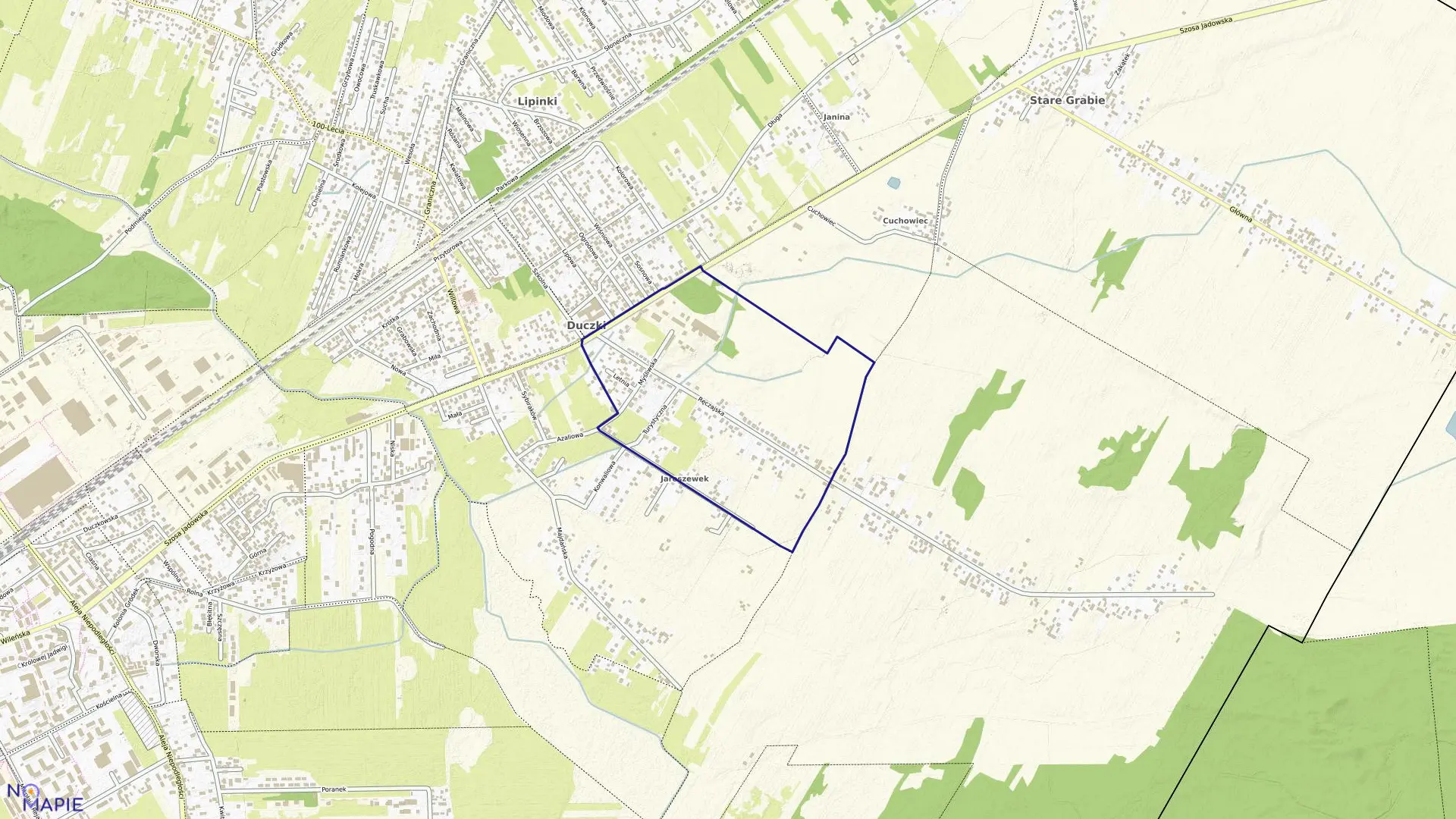 Mapa obrębu DUCZKI-05 w gminie Wołomin